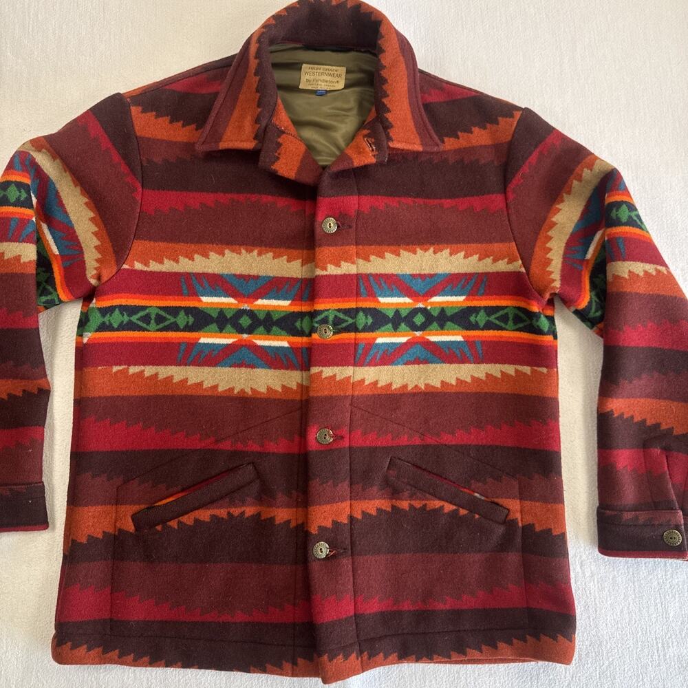 Pendleton High Grade Western Wear Blanket Med Coat Size L